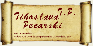 Tihoslava Pecarski vizit kartica